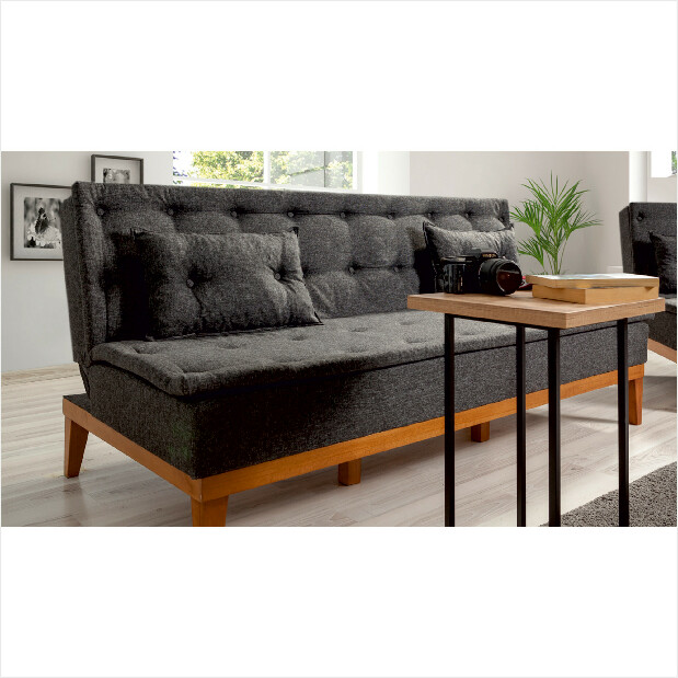 Háromszemélyes kanapé Fiorucci (antracit)