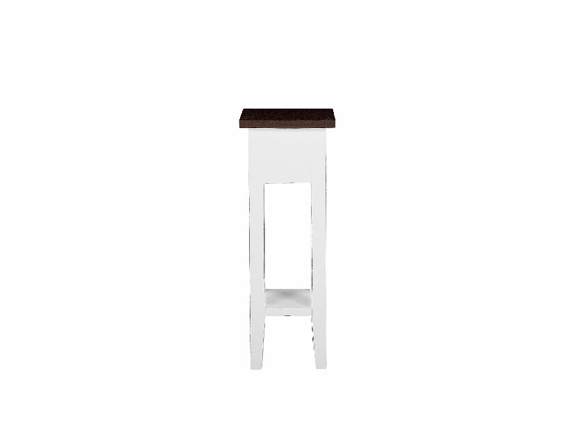 Asztal Deep (fehér) (sötétbarna top)