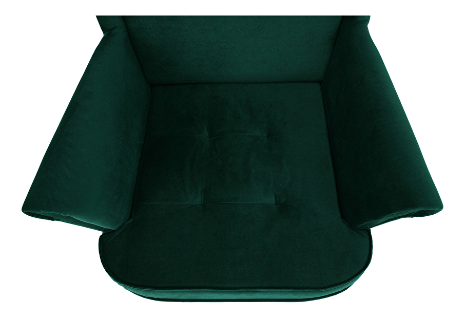 Füles fotel Rafaelo (zöld + dió) *bazár