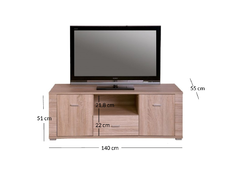 TV asztal/Szekrény Gwenn 2D1S (szonoma tölgy)