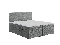 Egyszemélyes ágy Boxspring 120 cm Lemmy (beton) (matraccal és tárolóhellyel)