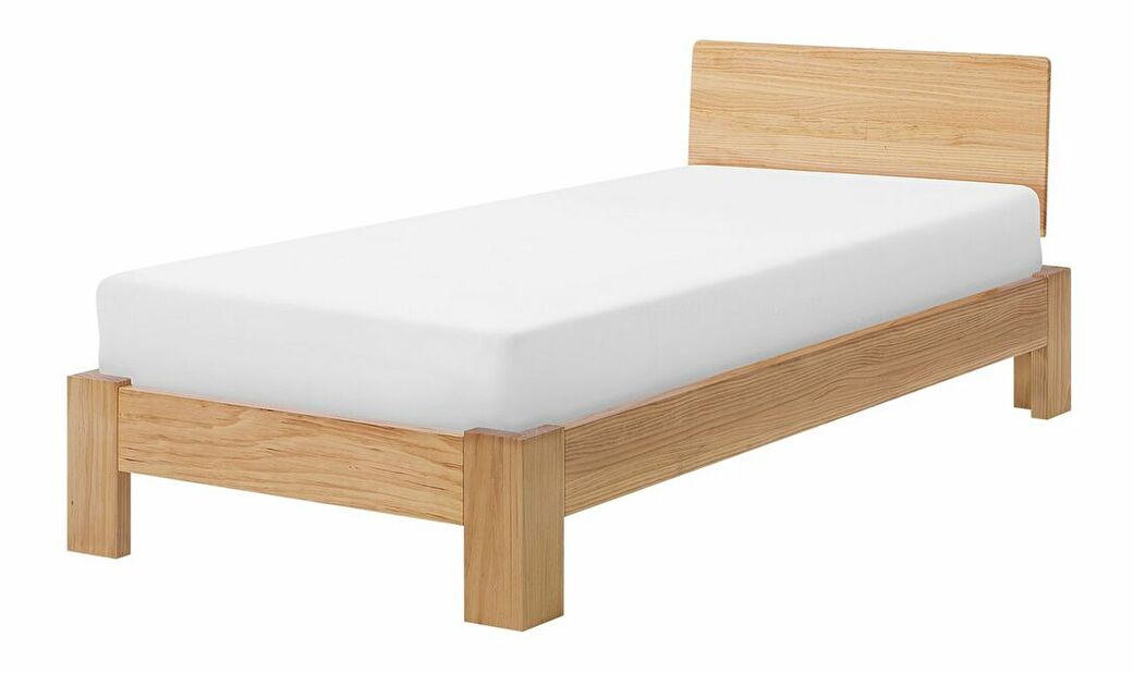Egyszemélyes ágy 90 cm ROYAL (ágyráccsal) (világos fa)