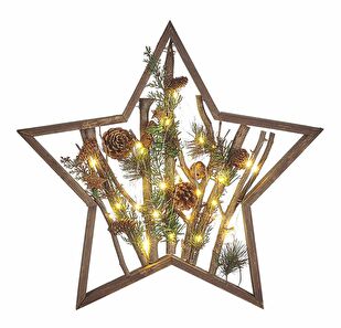 Karácsonyi dekoráció Daca (sötét fa) (világítással)