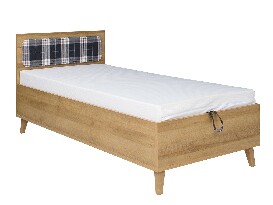 Egyszemélyes ágy 90 cm Mimone P (arany tölgy) (ágyráccsal)
