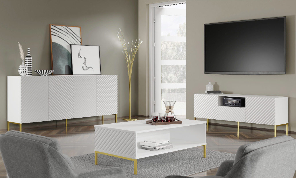 TV asztal/szekrény Gallina (fehér)