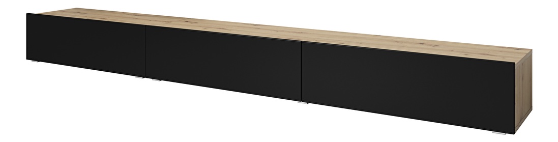 TV asztal Barly Typ 40 (artisan tölgy + matt fekete)