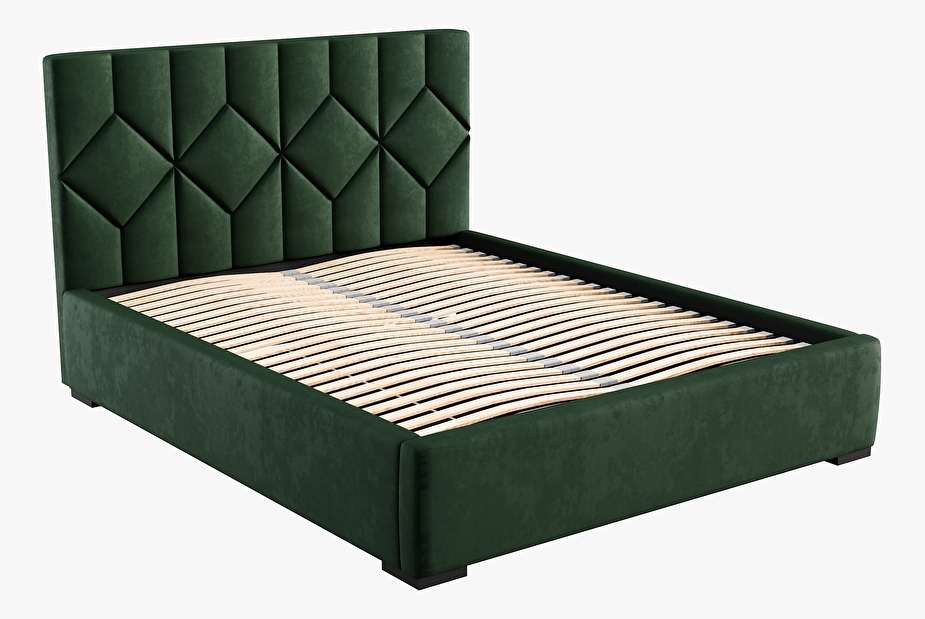 Kárpitozott ágy 160x200 cm Vega 1 (zöld)