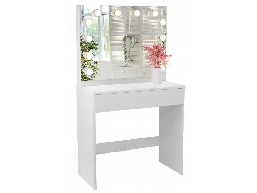 Fésülkődőasztal Glamorous (LED világítással) (fehér)