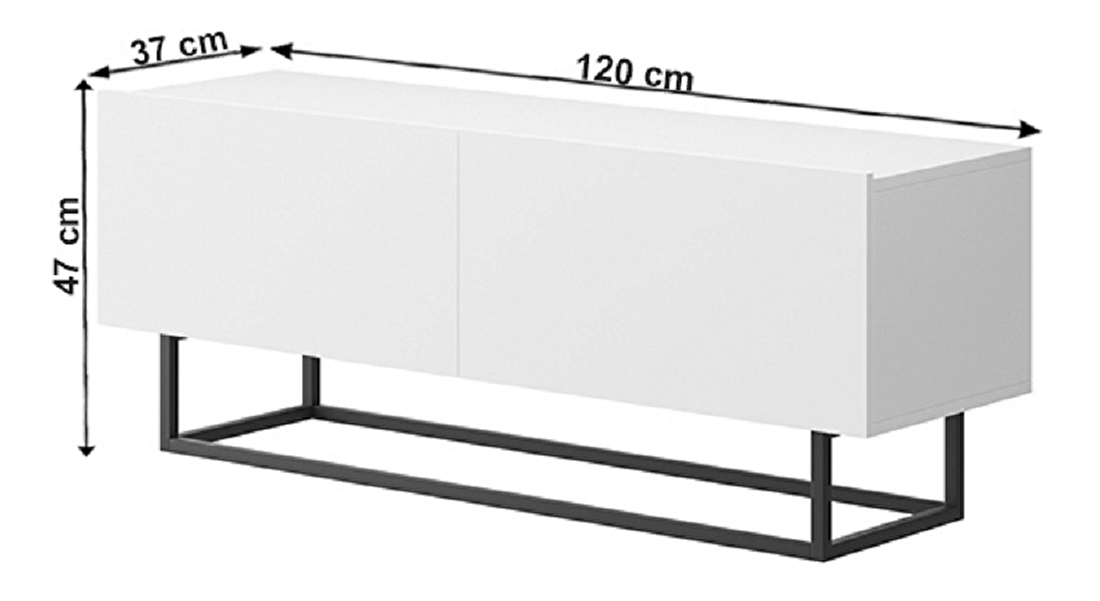 Tv asztal/Szekrény Spring Ertv 120 (fehér) *kiárusítás 