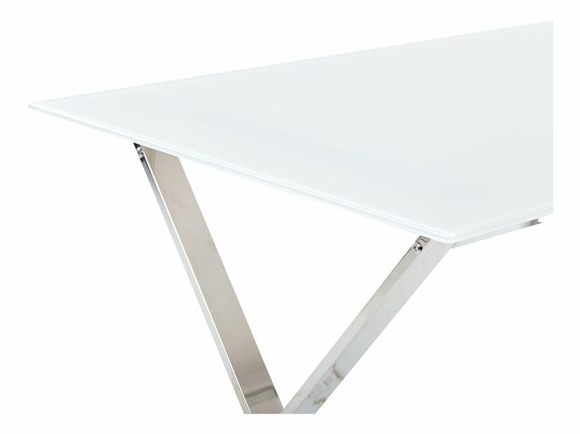 Étkezőasztal Ariane (fehér + ezüst) (4 fő részére)