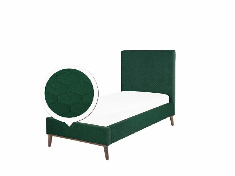 Egyszemélyes ágy 90 cm BARON (ágyráccsal) (zöld)