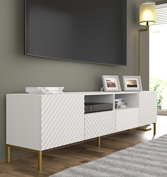 TV asztal/szekrény Surfy 2D (fehér)