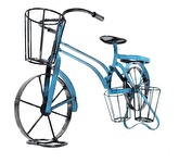 Bicikli formájú retró virágtartó Alberic (fekete + kék) *kiárusítás