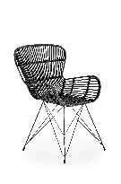 Rattan szék Kasie (fekete)