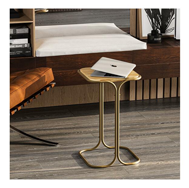 Kézi asztal Stevie C (arany + természetes)