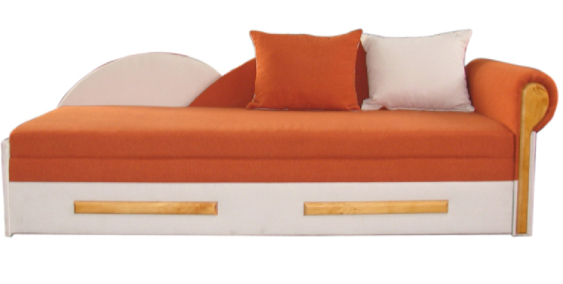 Háromszemélyes kanapé Dorla narancs + bézs (J)