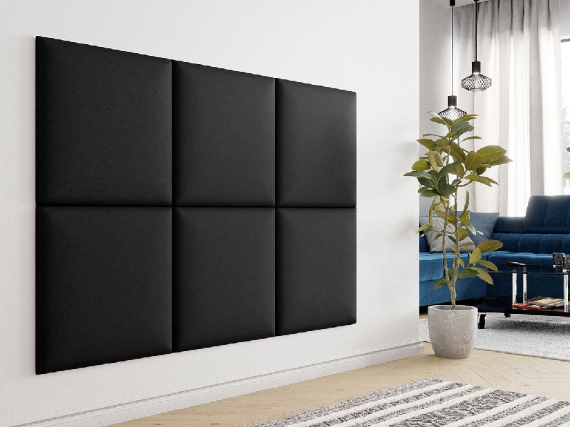 Kárpitozott fali panel Mirjan Pazara 60x60 (öko-bőr Soft 011 + fekete)