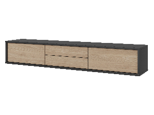 TV asztal Fiora 39 (antracit + olajozott tölgy)