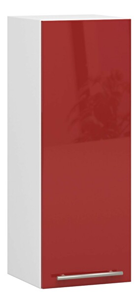 Felső konyhaszekrény Ozara W30 H720 (fehér + fényes piros)