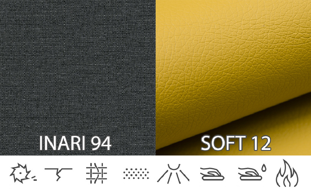 Sarok kanapé Fira (szürke + sárga) (B)