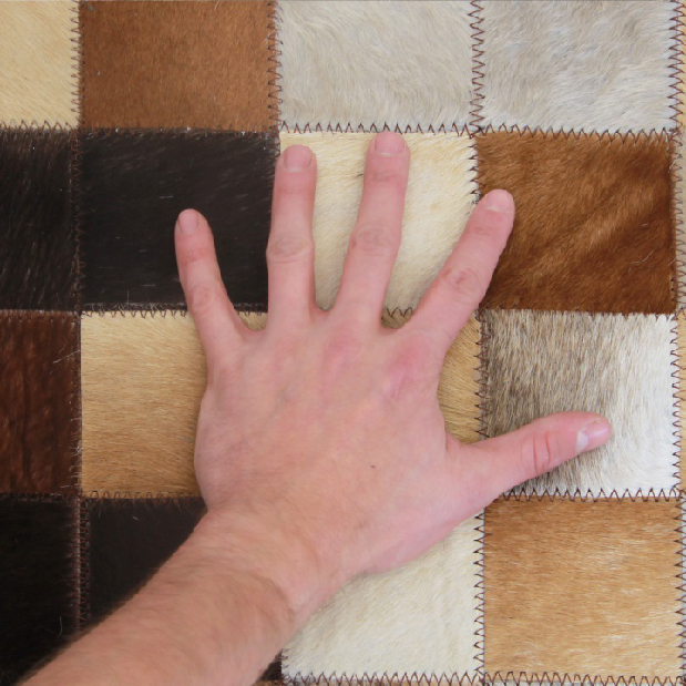 Bőr szőnyeg 120x180 cm TYP 07 (marhabőr + patchwork minta)