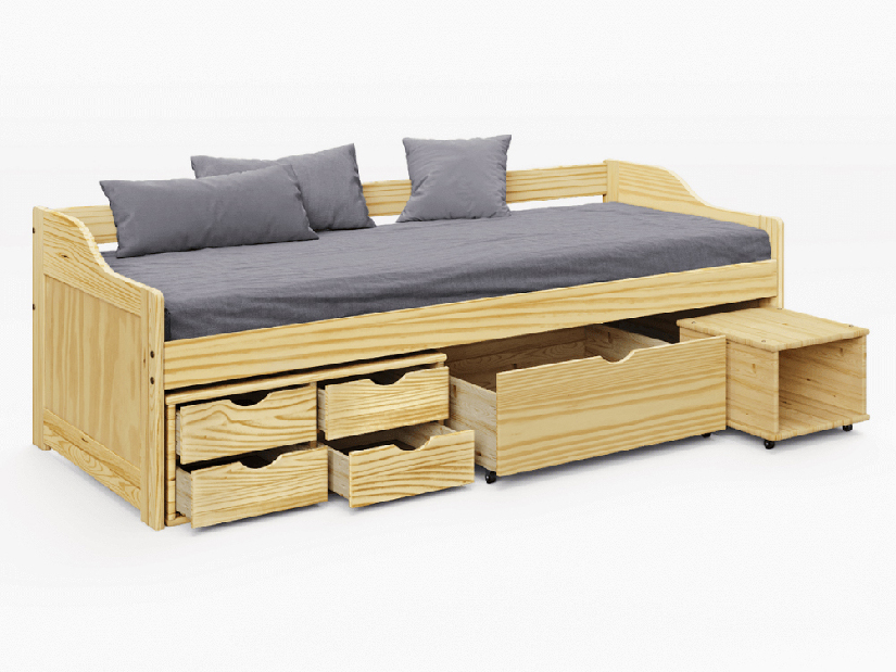 Egyszemélyes ágy 90 cm Marais (természetes)