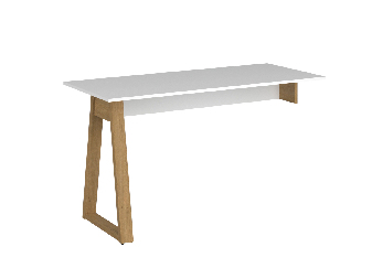 PC asztal Nickole 140 (fehér + kőtölgy)