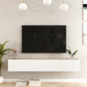 TV asztal/szekrény Freddie 8 (atlanti fenyő + fehér)