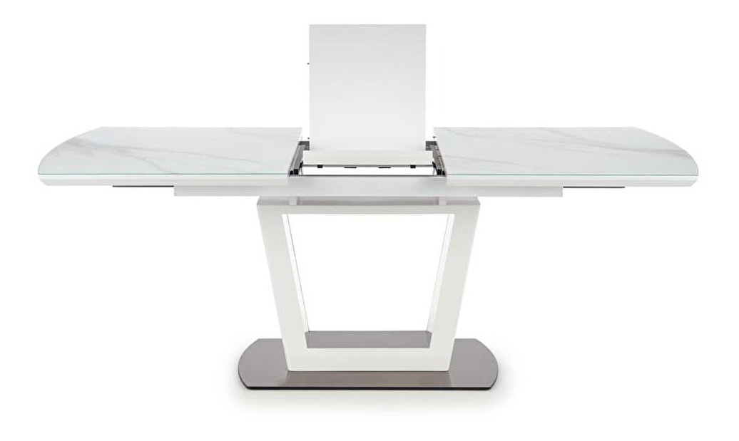 Széthúzható étkezőasztal 160-200 cm Birgit (fehér márvány) (6 8 fő részére)