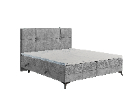 Franciaágy Boxspring 200 cm Nivela (beton) (matraccal és tárolóhellyel)