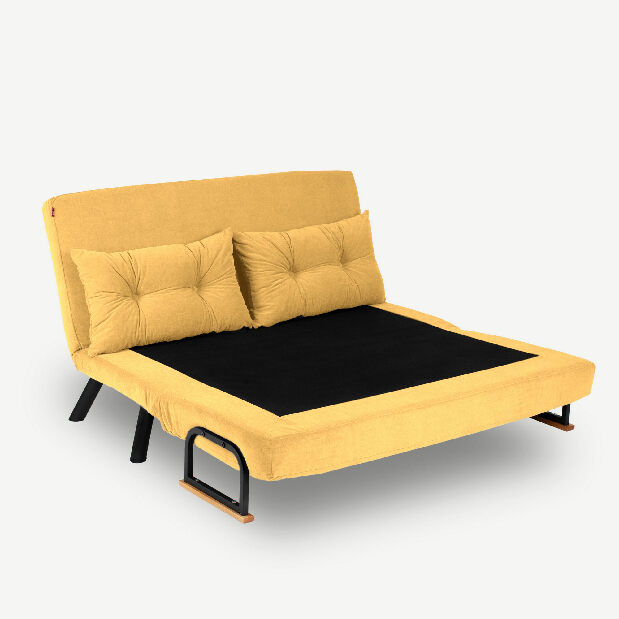 Széthúzható kanapé Sandy (mustár)