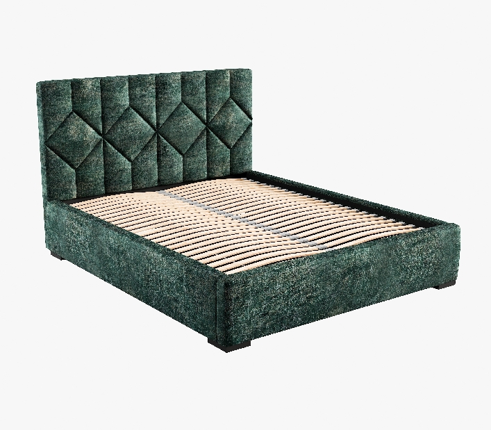 Kárpitozott ágy 160x200 cm Vega 1 (zöld színű)