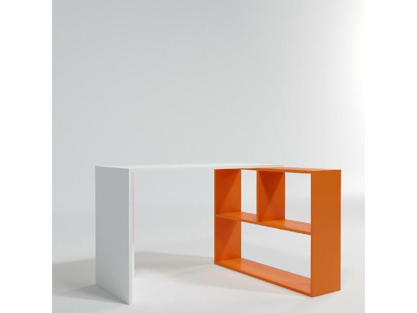PC asztal Cander (fehér + narancssárga)