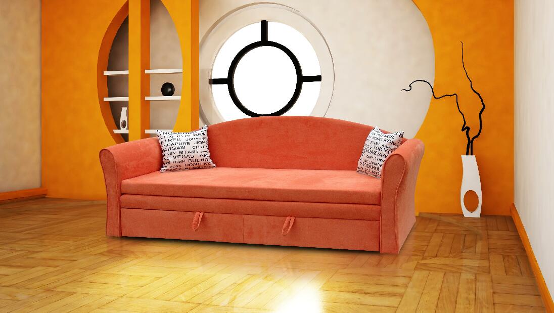 Háromszemélyes kanapé Bailey (világos narancssárga + London párnák)
