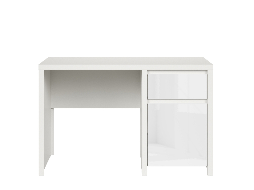 PC asztal Kaspian BIU1D1S/120 (fehér + fényes fehér) *kiárusítás