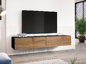 TV asztal/szekrény Zylia 180 (fekete + wotan)