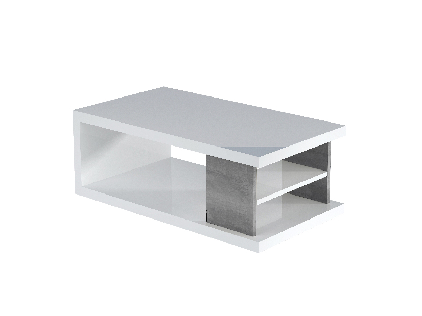Dohányzóasztal Liora (fehér + beton)