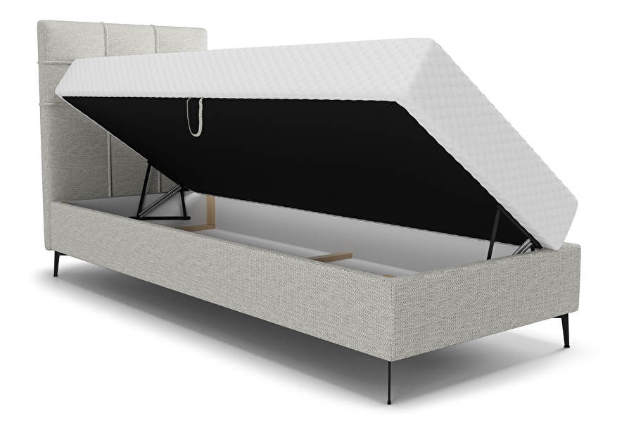 Egyszemélyes ágy 90 cm Infernus Bonell (világosszürke) (ágyráccsal és tárolóhely nélkül)
