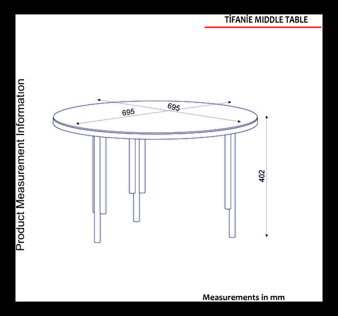 Dohányzóasztal Tibi (dió + antracit)