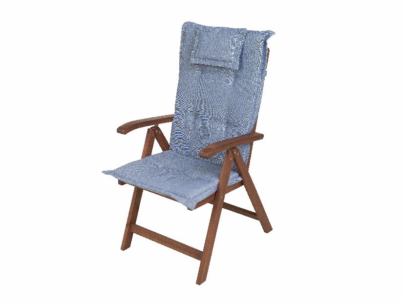 Kerti bútor szett TRATORIA (sötétpiros + kék párnák ) (6 fő részére)