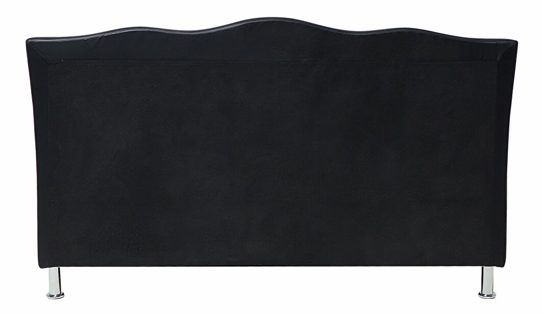 Franciaágy 140 cm MATH (ágyráccsal és tárolóhellyel) (fekete)