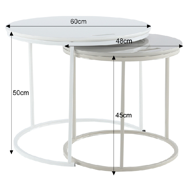 Kiegészítő asztal Nebus (2 db.)