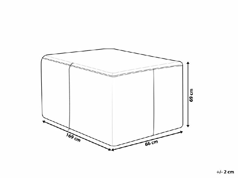Kerti bútor huzat HALDI (169 cm) (nylon) (szürke)