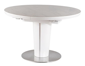 Széthúzható étkezőasztal  120-160 cm Oris (fehér + fehér márvány) (4 6 fő részére)