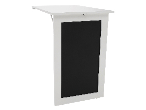 Falra szerelhető összecsukható asztal táblával Zelman (fehér)