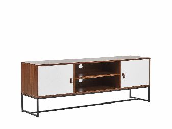 TV asztal/Szekrény NAVVEA (sötét fa + fehér)
