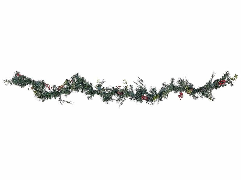 Karácsonyi girland 270 cm Emmaline (zöld) (világítással)