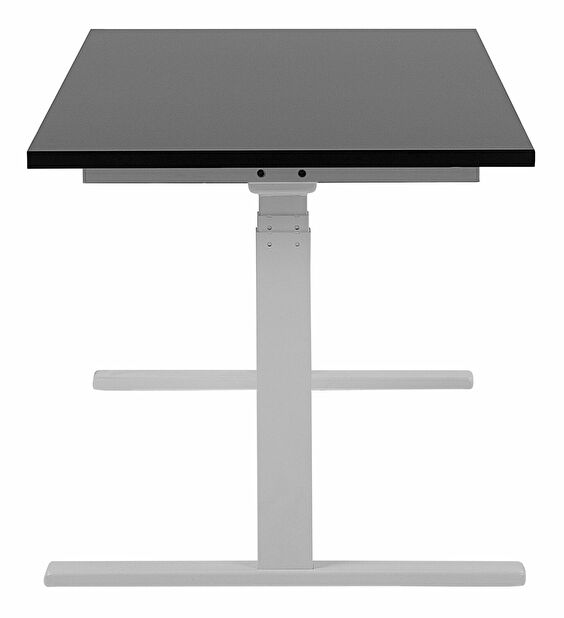 Íróasztal UPPER II (130 x 72 cm) (MDF) (fekete + fehér) (manuálisan beállítható)
