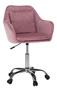 Irodai szék Siegen (rózsaszín + króm)