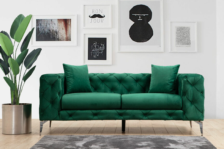 Kétszemélyes kanapé Collo (zöld)